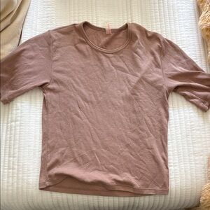 Commando luxury rib ballet short sleeve Cocoa